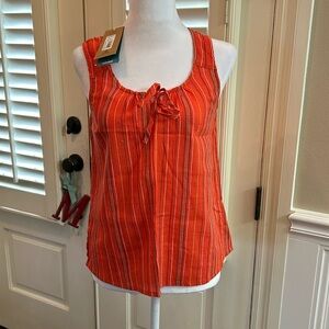 Prana Jardin top. Poppy stripe  XS. NWT. No flaws